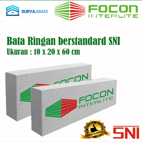 harga bata ringan focon
